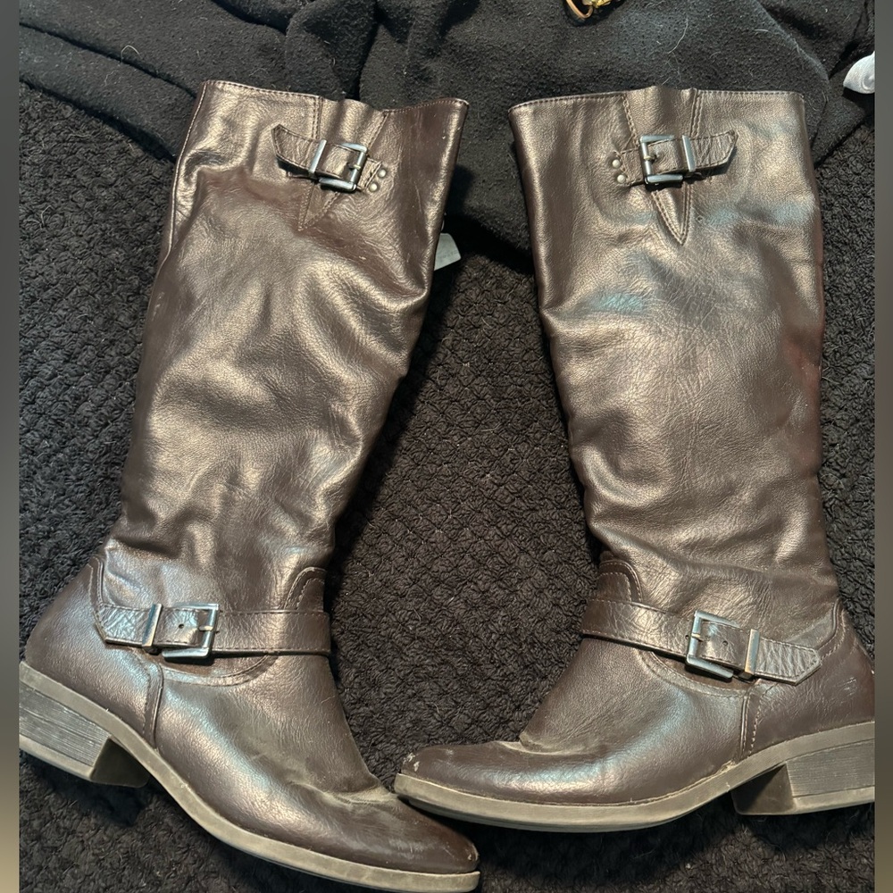 Tall brown boots